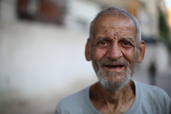 An elderly man from Zamalka